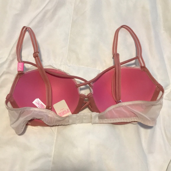 NWT PINK strappy push up bra - Picture 3 of 3